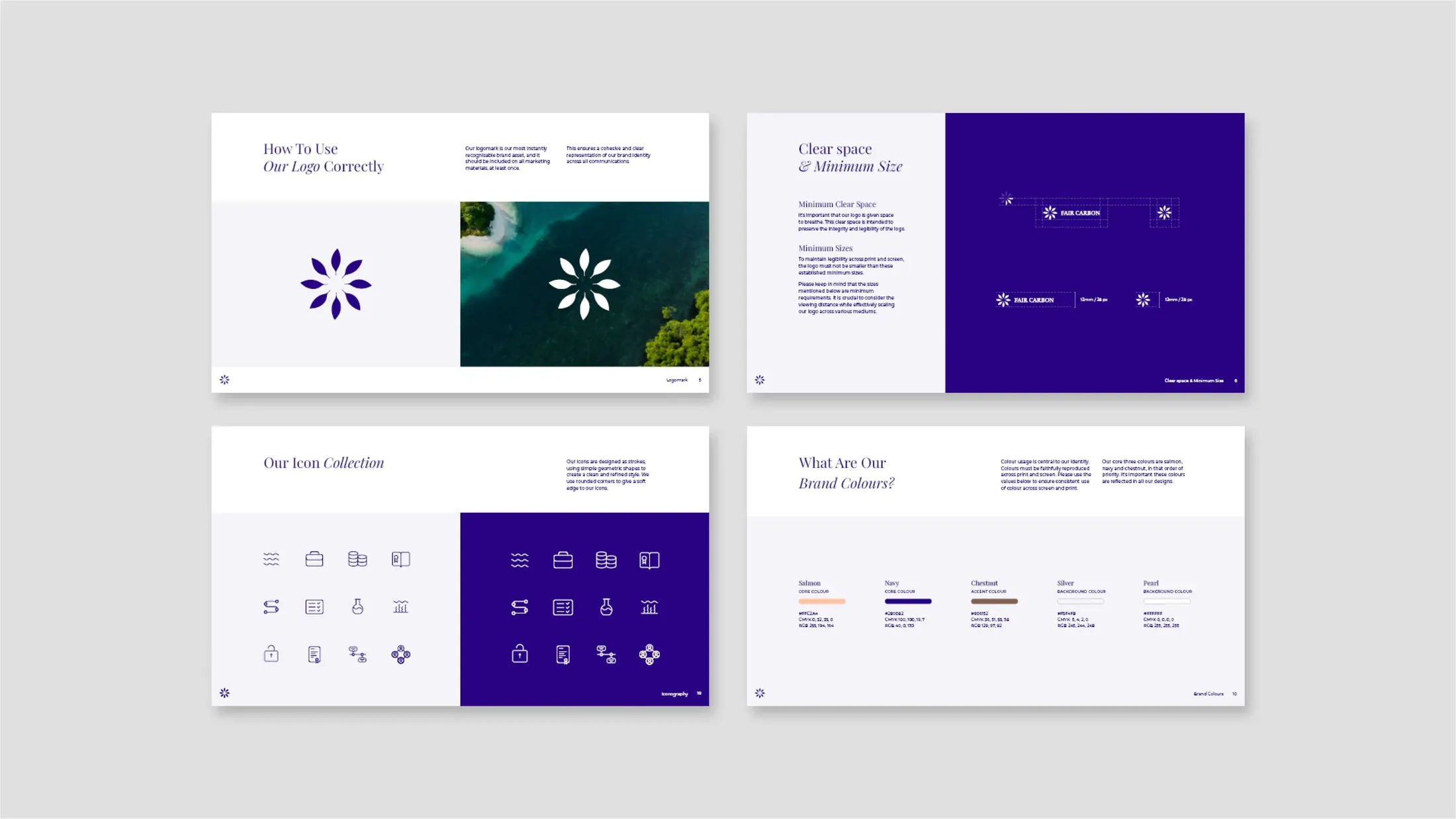 Logo, icon and colour pages from the style guide